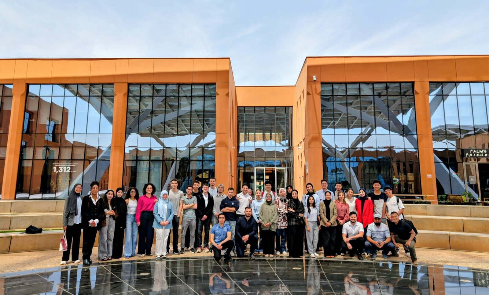 Datathon group on the UM6P campus, Marrakesh